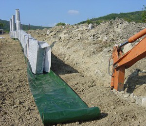 Regimazione acque profonde con pannello Drenar